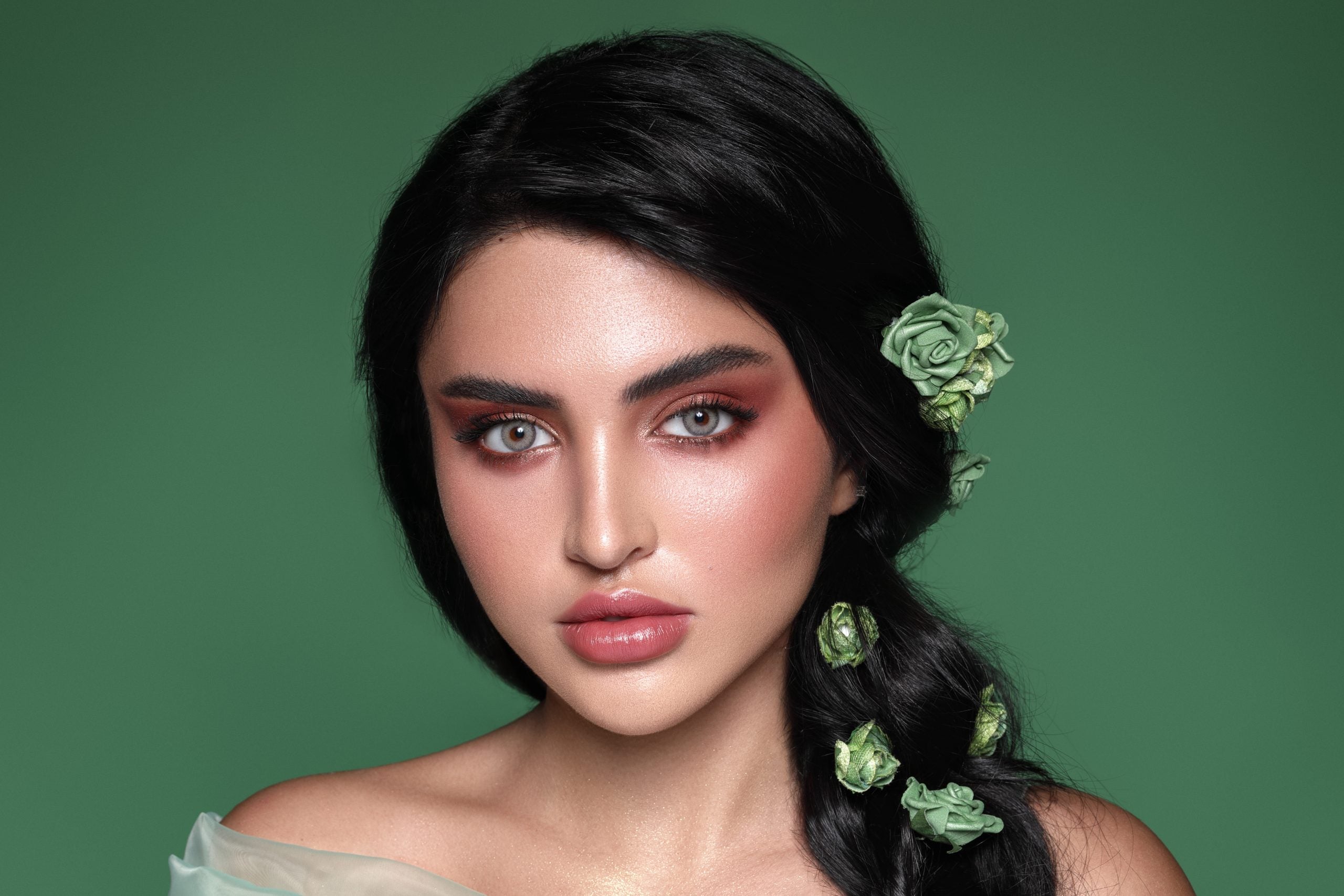 Grey Olive Bella Contact Lenses from the Elite Collection