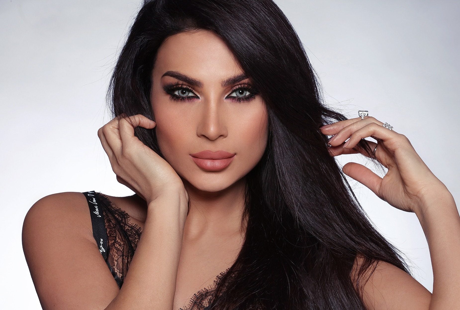 Husky Gray Green Bella Contact Lenses from the Glow Collection