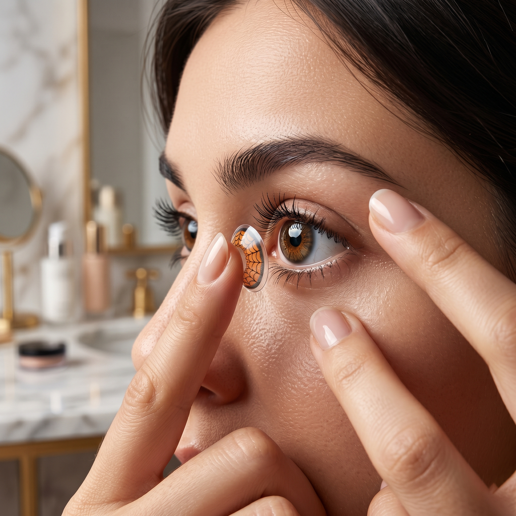 How To Apply Halloween Contact Lenses